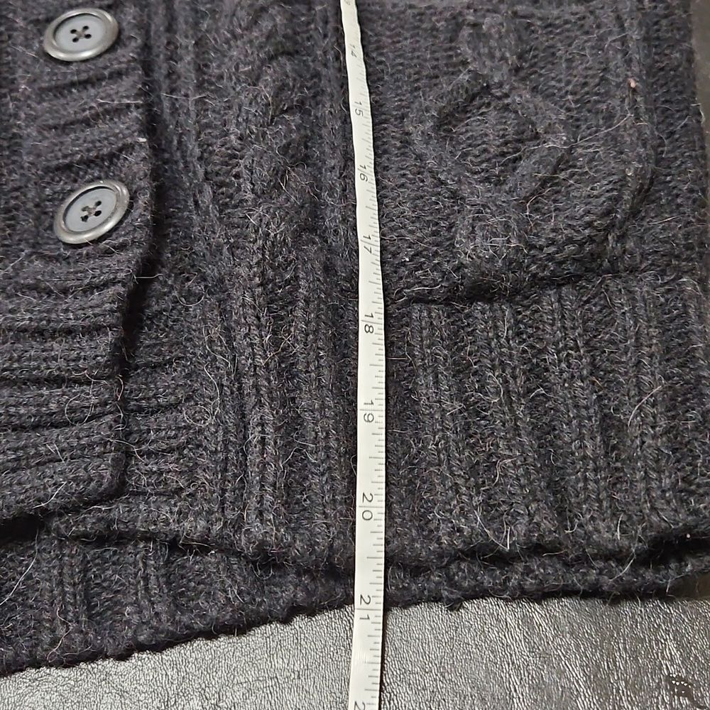 Banana Republic Womens Black Cable Knit Cardigan Wool Blend Size S Alpaca Office - Picture 8 of 8